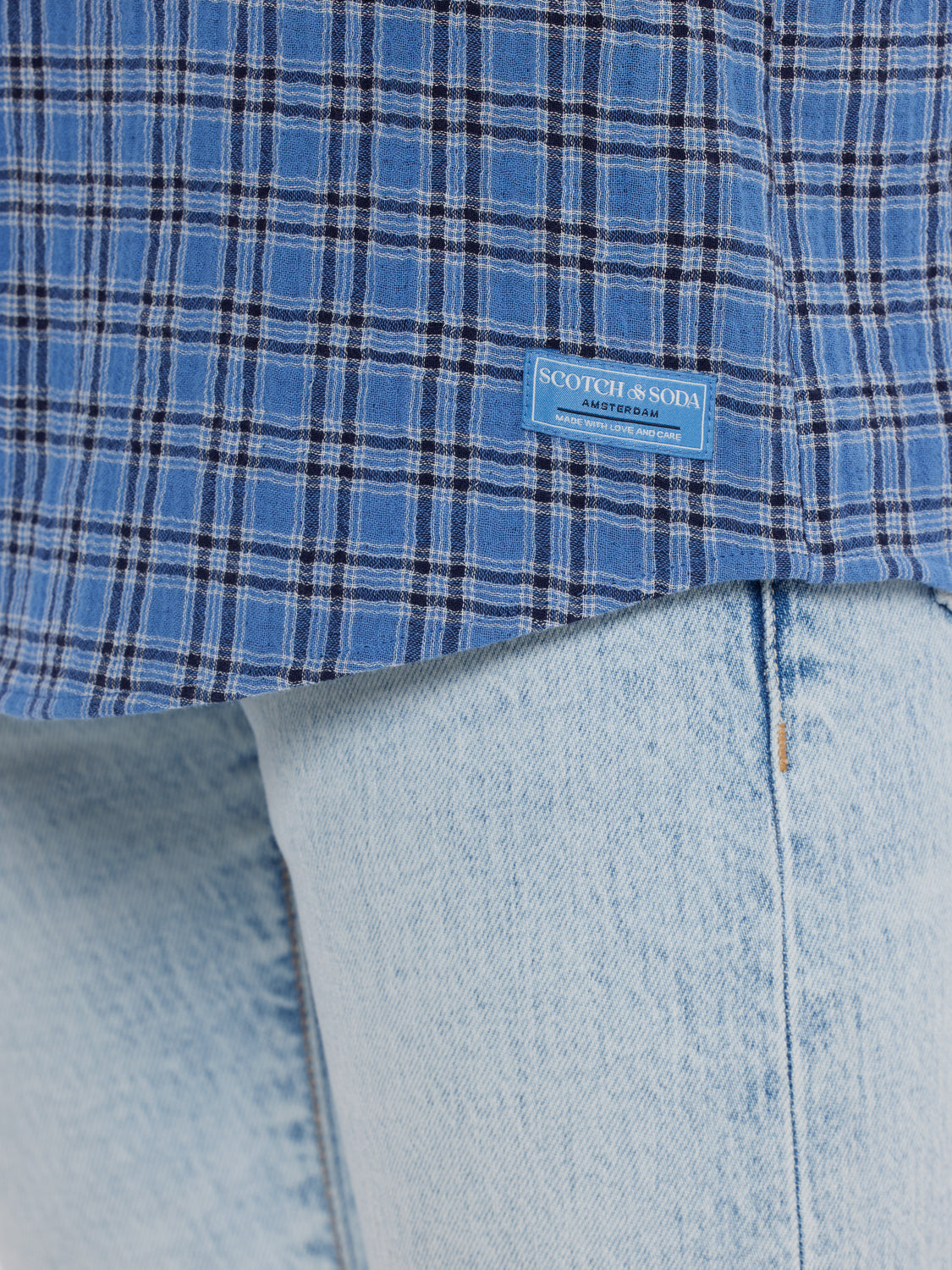 Double face check shirt - Scotch & Soda NZ