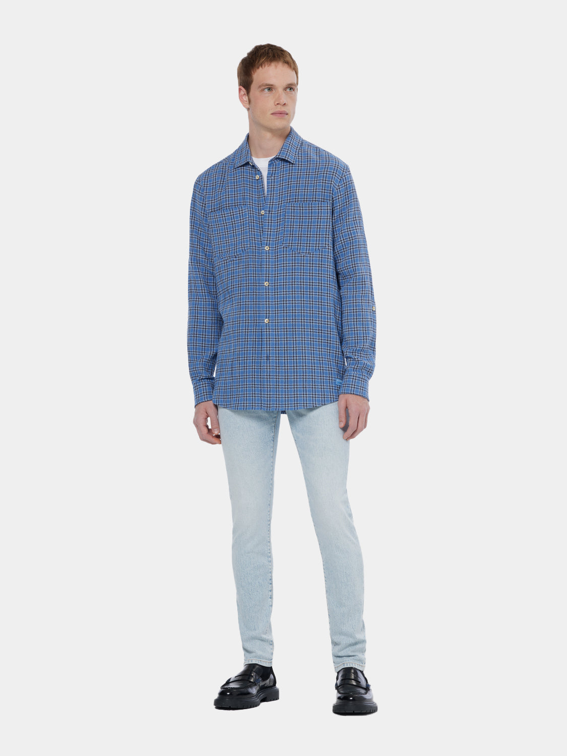Double face check shirt - Scotch & Soda NZ