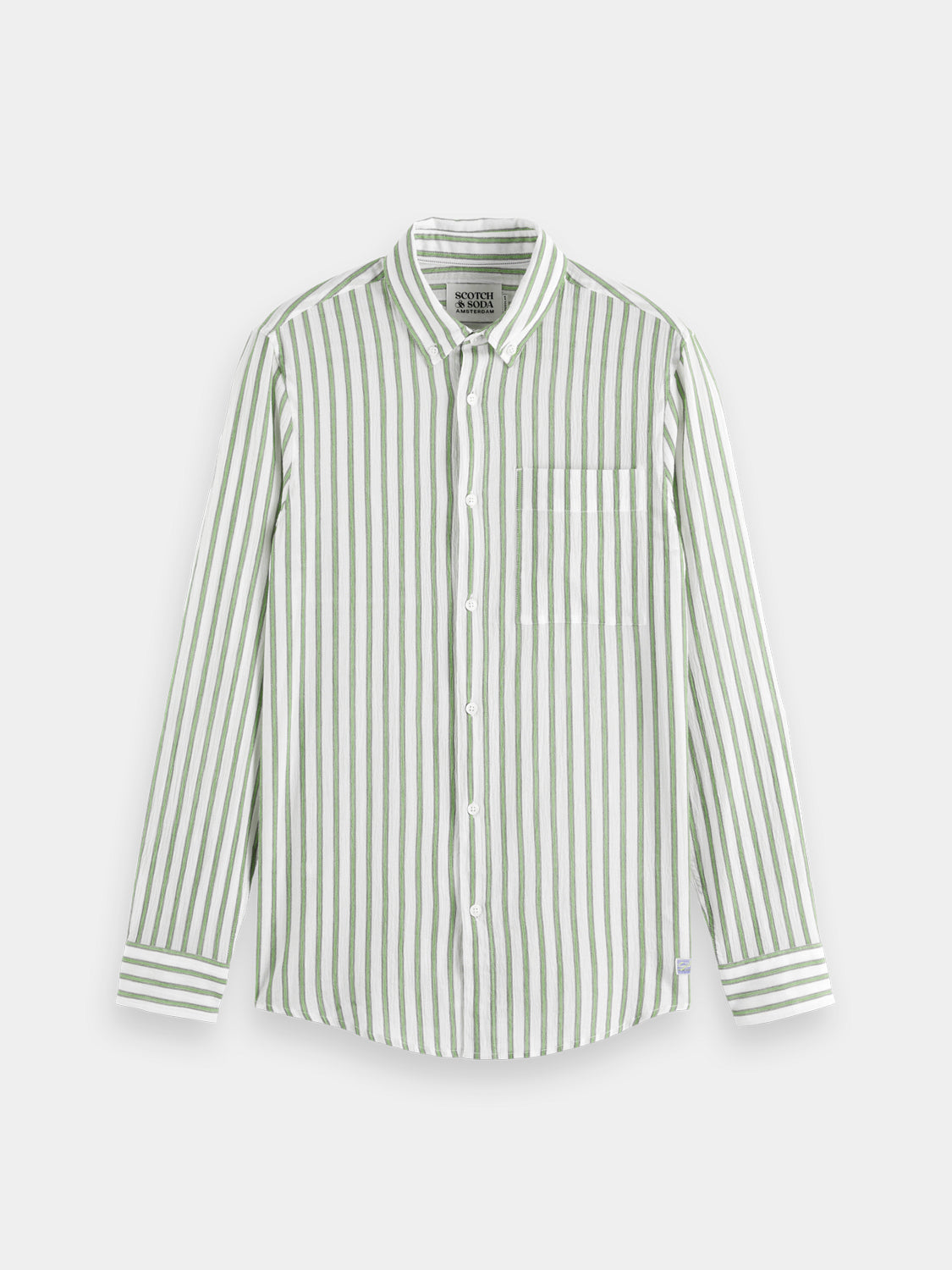 Crinkle striped shirt - Scotch & Soda NZ