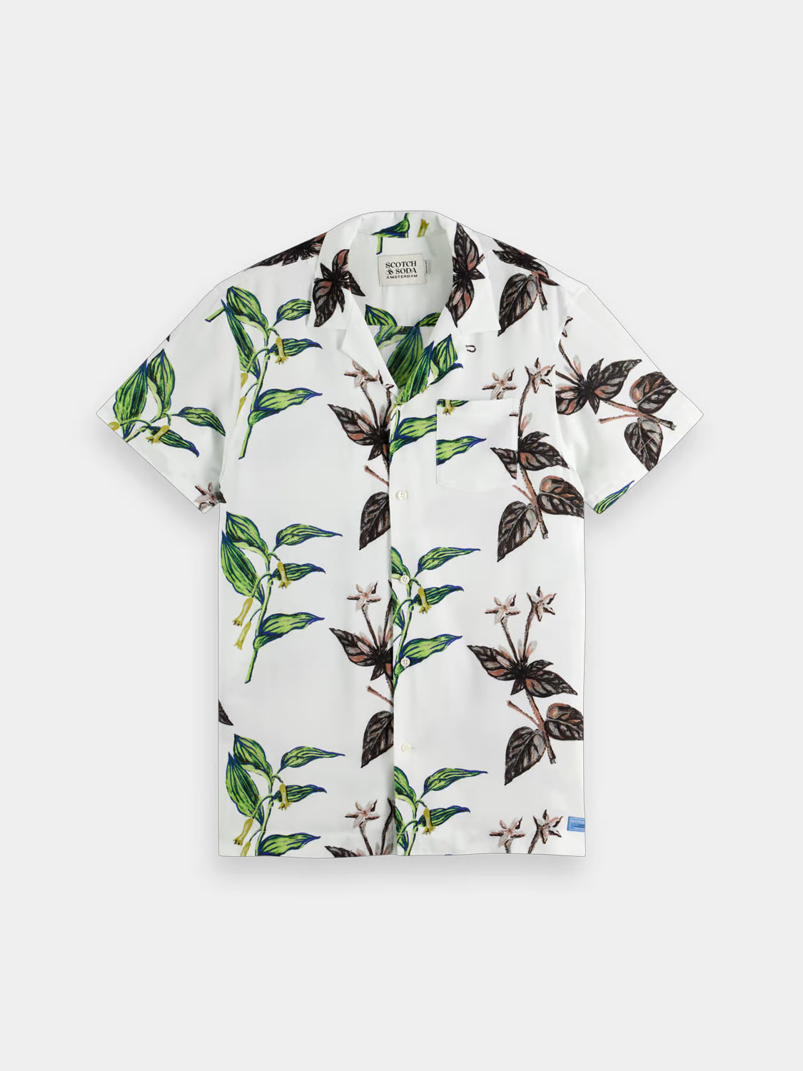 Printed viscose shirt - Scotch & Soda NZ