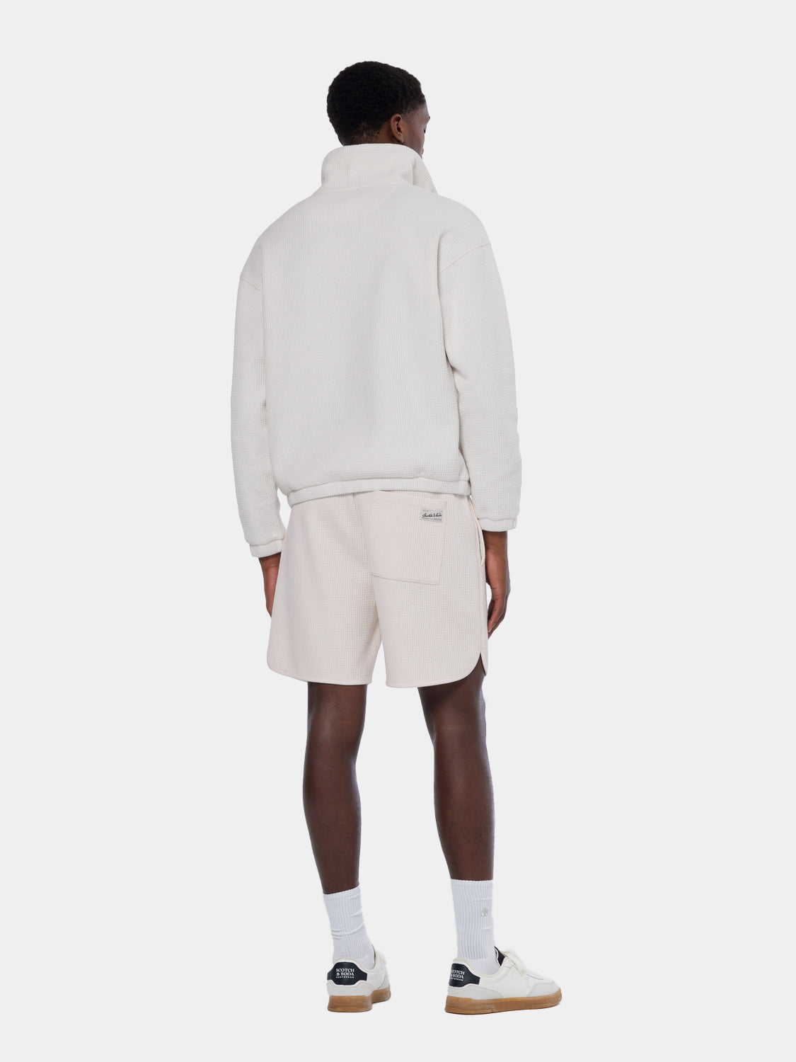 Waffle half-zip sweatshirt - Scotch & Soda NZ