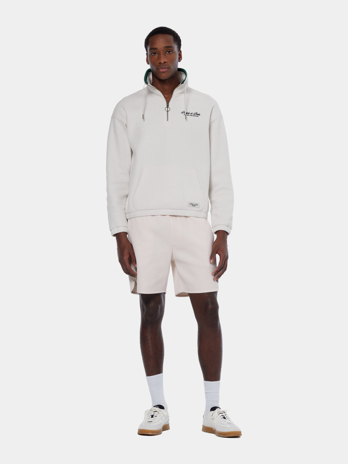 Waffle half-zip sweatshirt - Scotch & Soda NZ