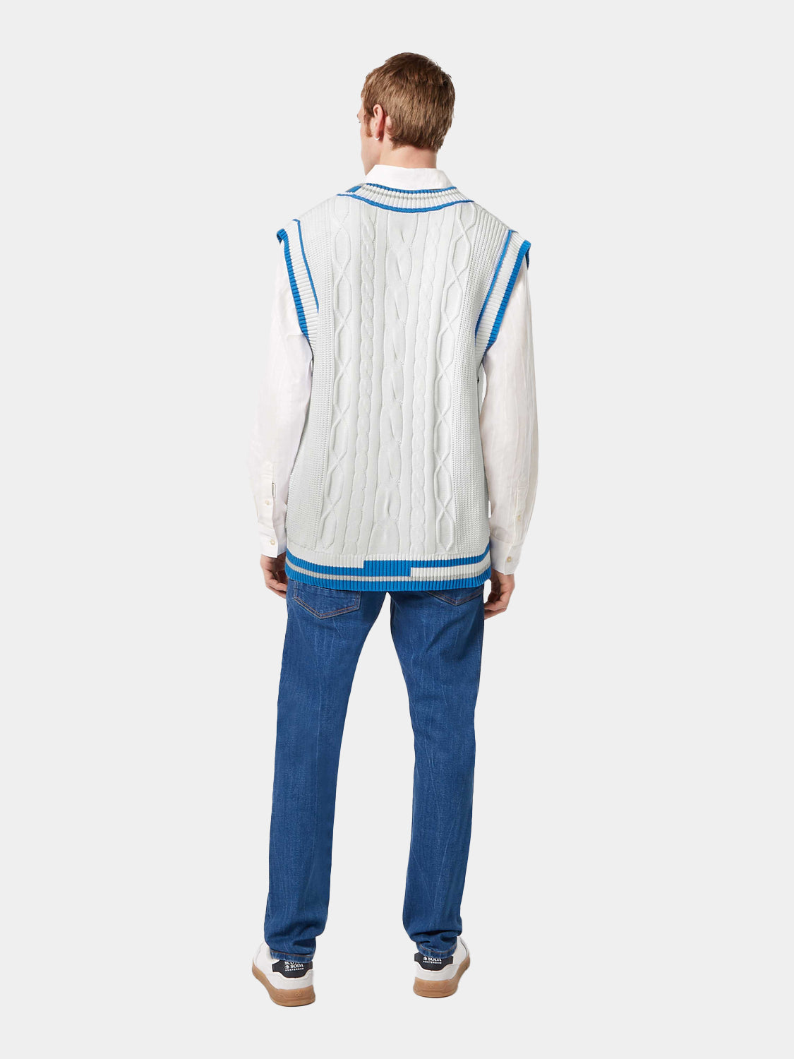 Cable knit vest