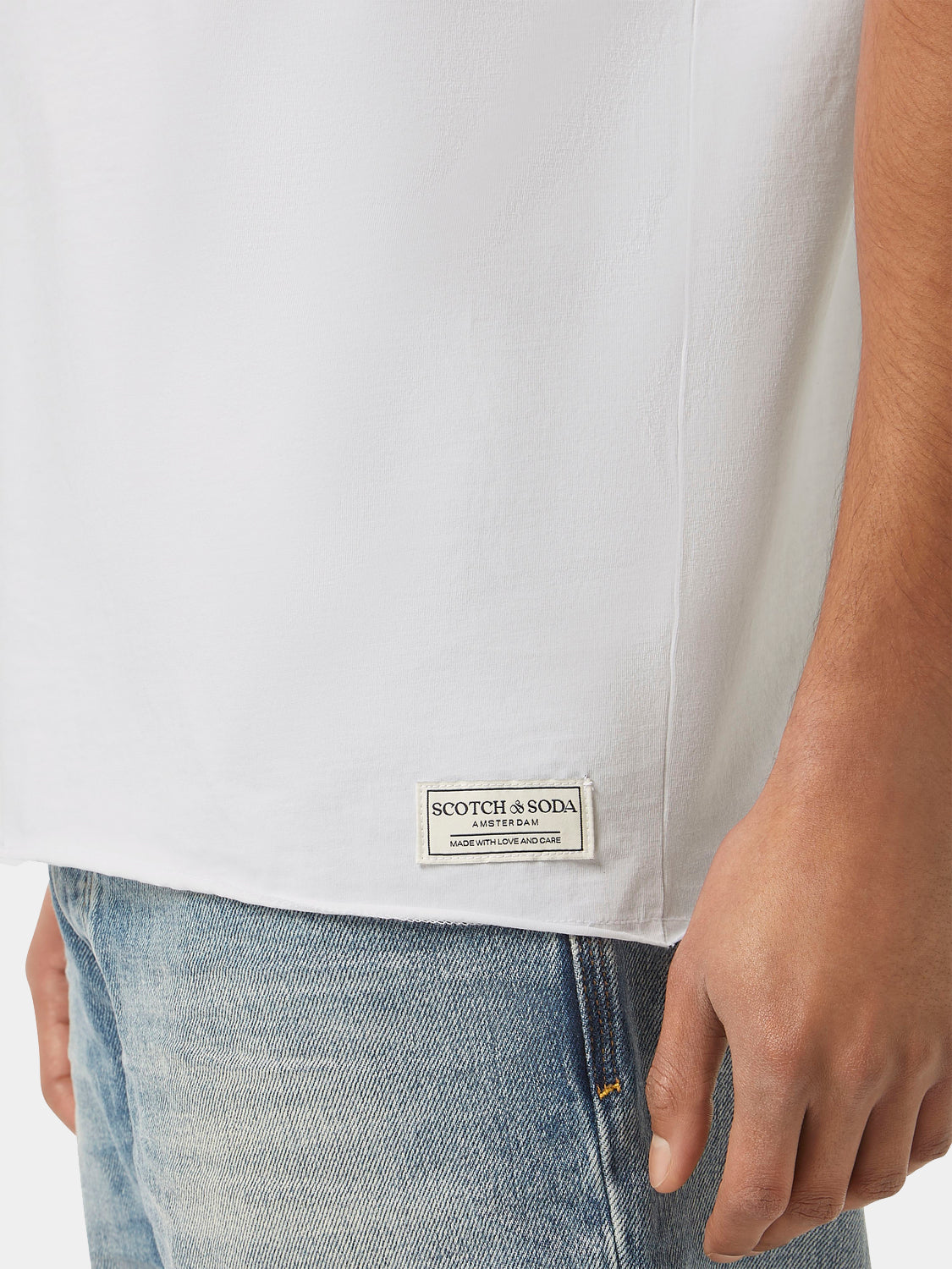Raw edge t-shirt - Scotch & Soda NZ