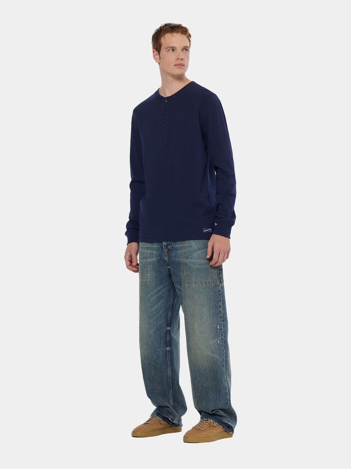 Slub henley t-shirt