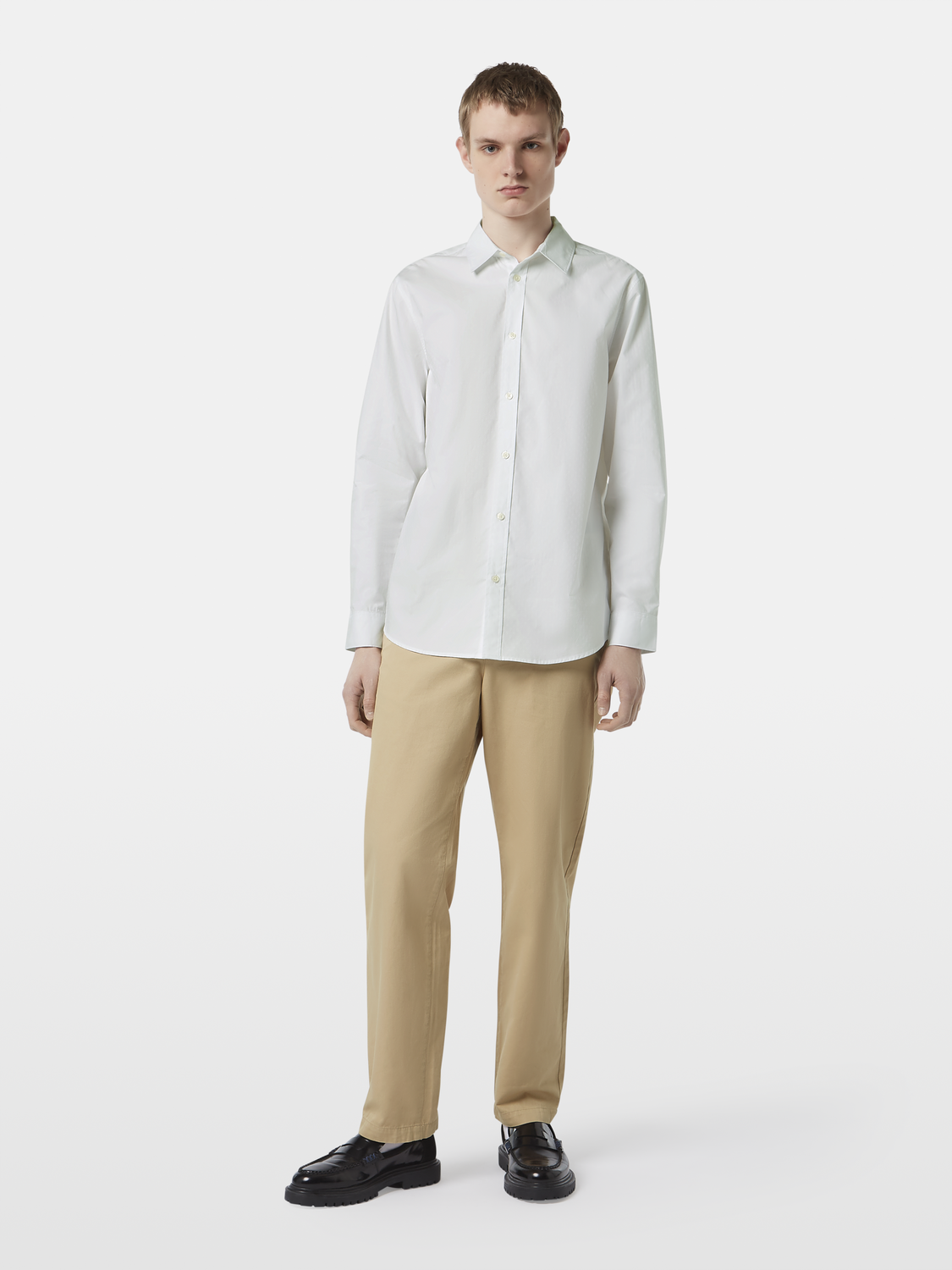 Long-sleeve regular-fit shirt by Scotch & Soda, featuring a classic collar and button-front design.