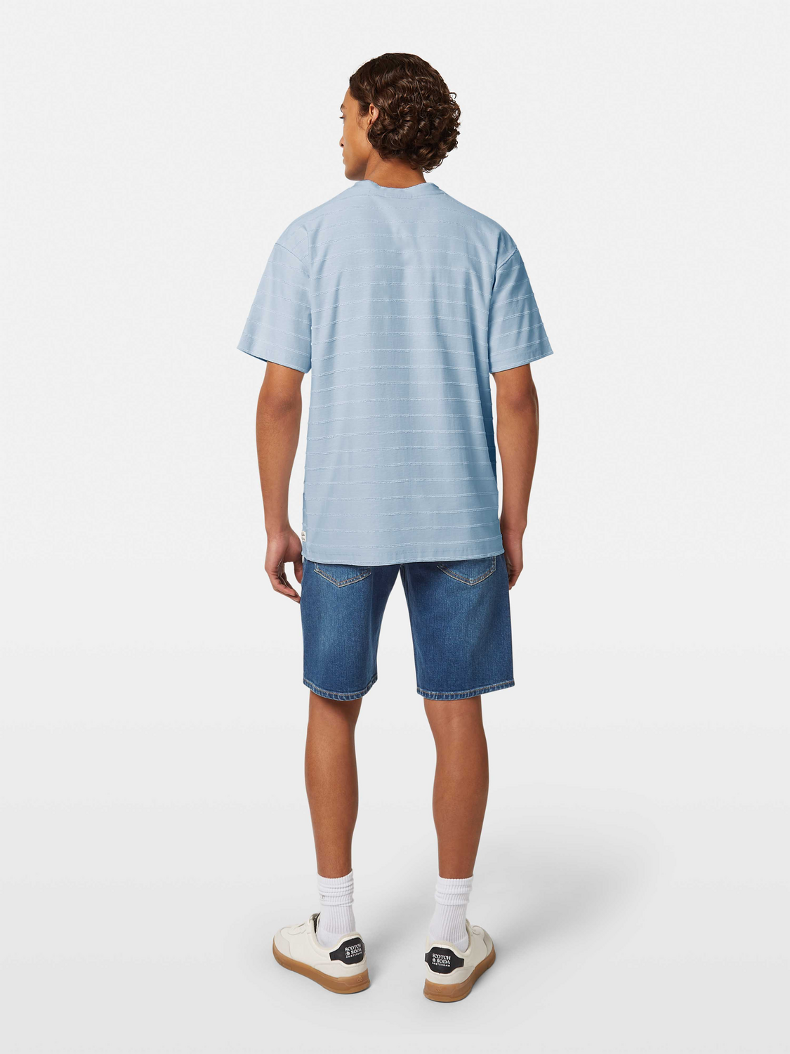 Towelling striped t-shirt - Scotch & Soda NZ