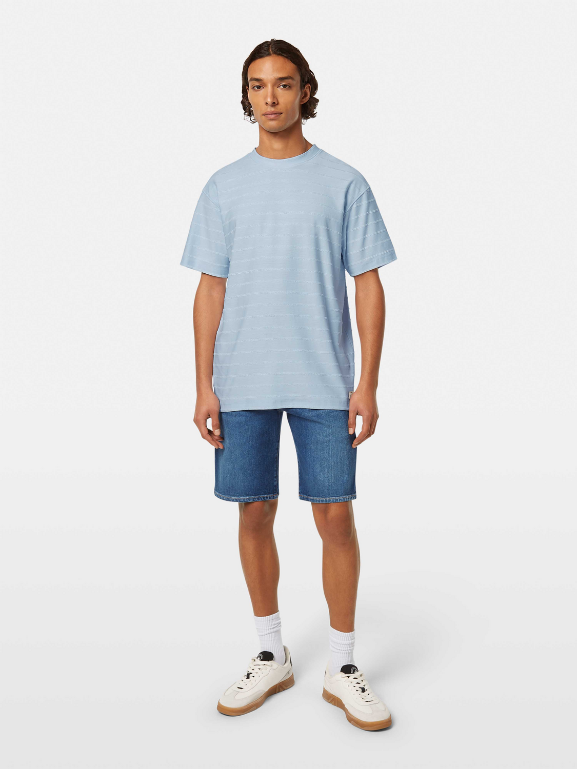 Towelling striped t-shirt - Scotch & Soda NZ