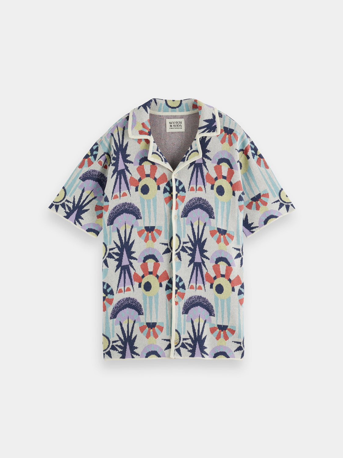 Jacquard knitted shirt - Scotch & Soda NZ