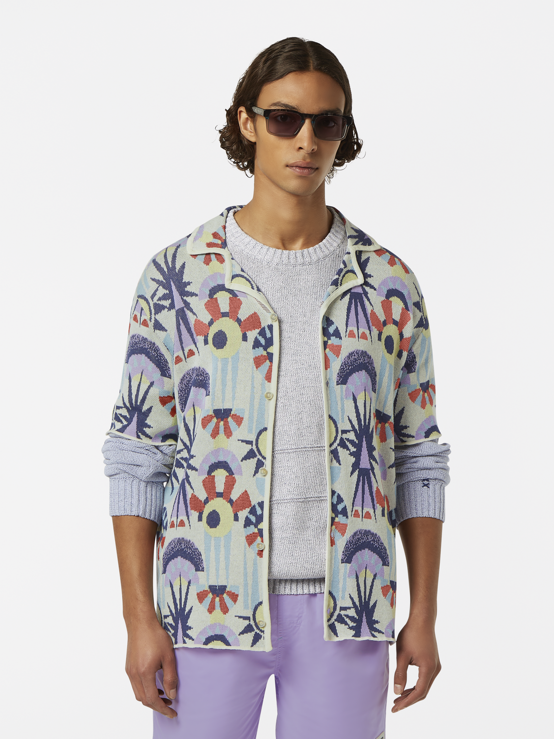 Jacquard knitted shirt - Scotch & Soda NZ