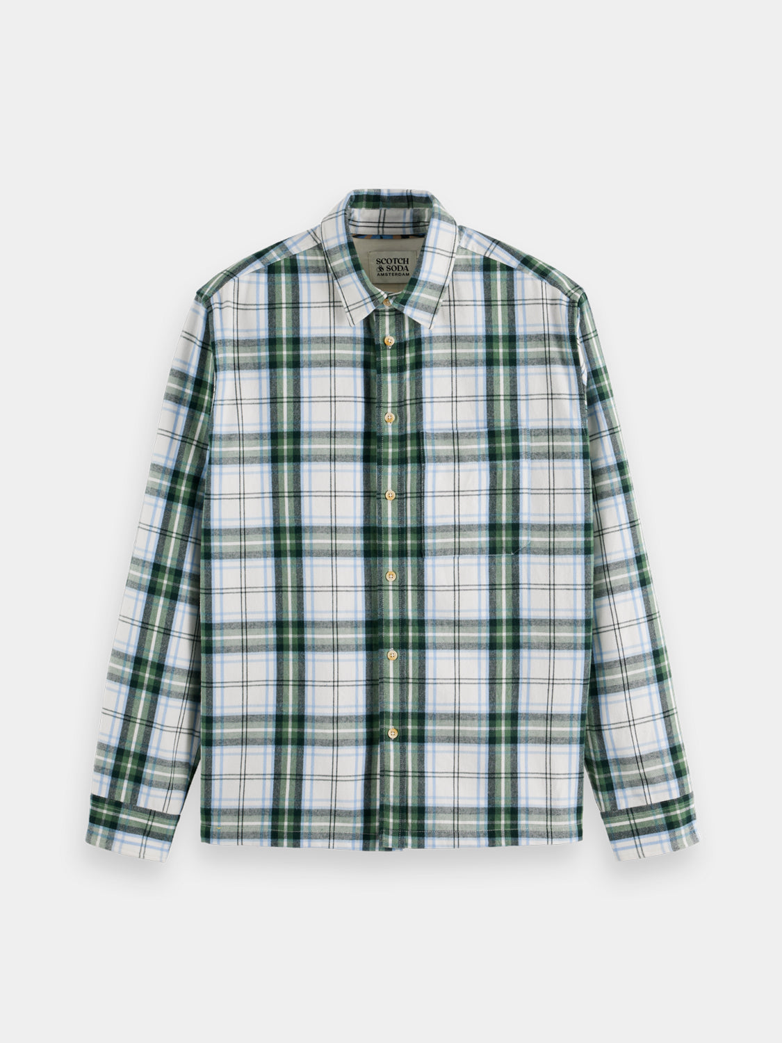 Yarn-dyed flannel shirt