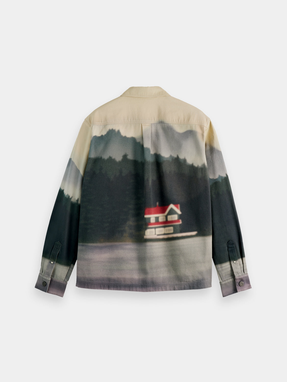 Printed twill overshirt - Scotch & Soda NZ