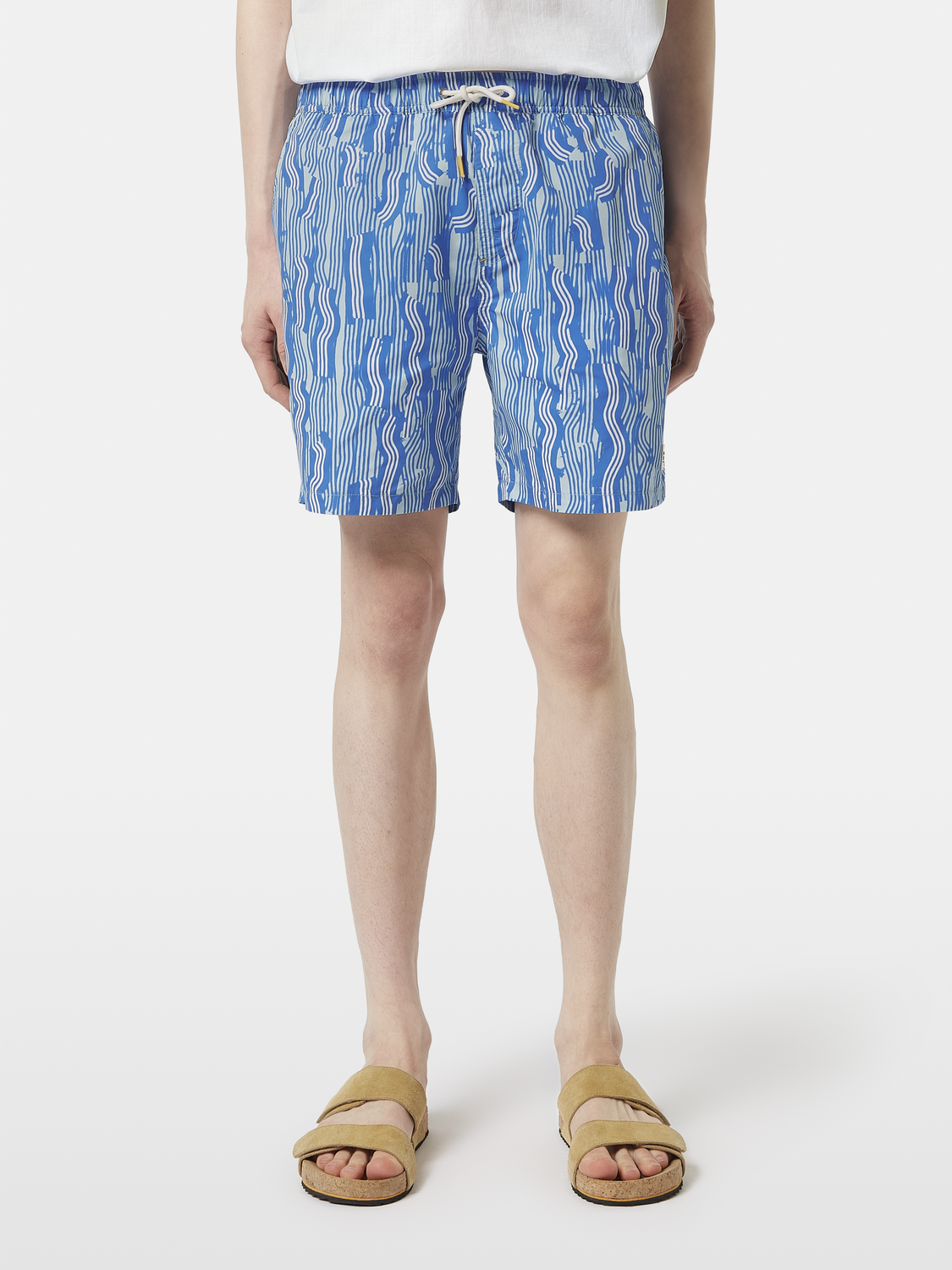 Printed swimshorts from Scotch & Soda featuring a vibrant, patterned design perfect for beach or poolwear.