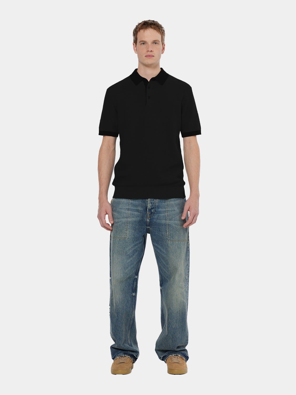 Knitted polo