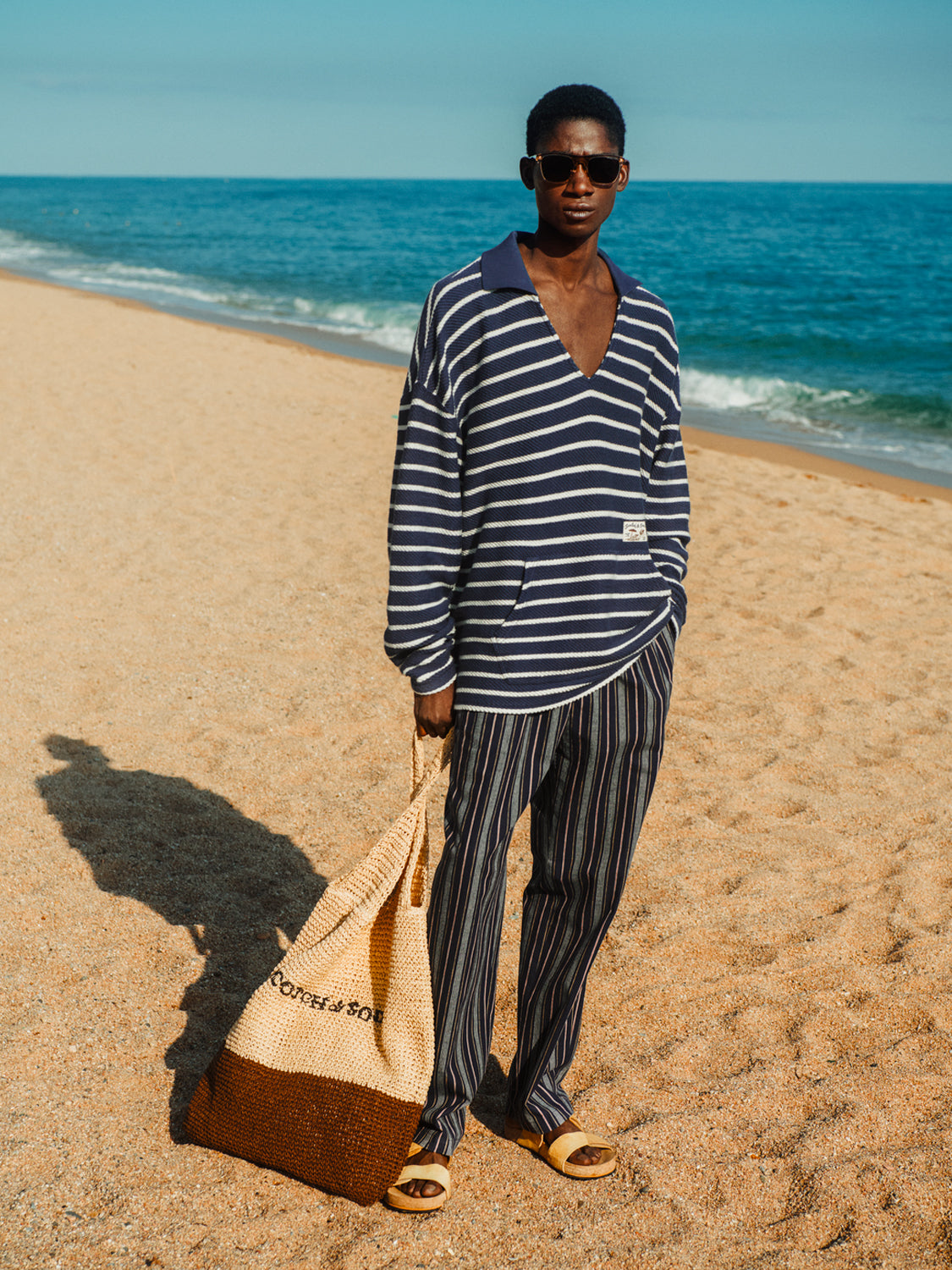 Scotch & Soda terry sweatshirt, cozy casual sweat top in soft terry fabric, shown in a neutral color with a relaxed fit.