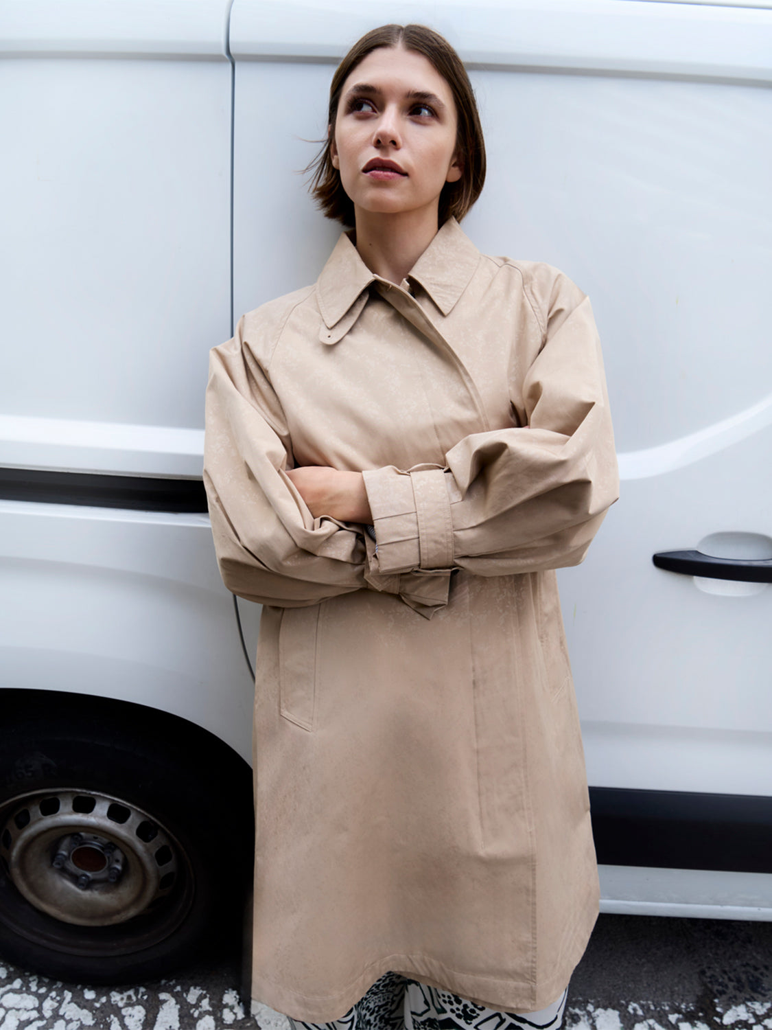 Embossed coat