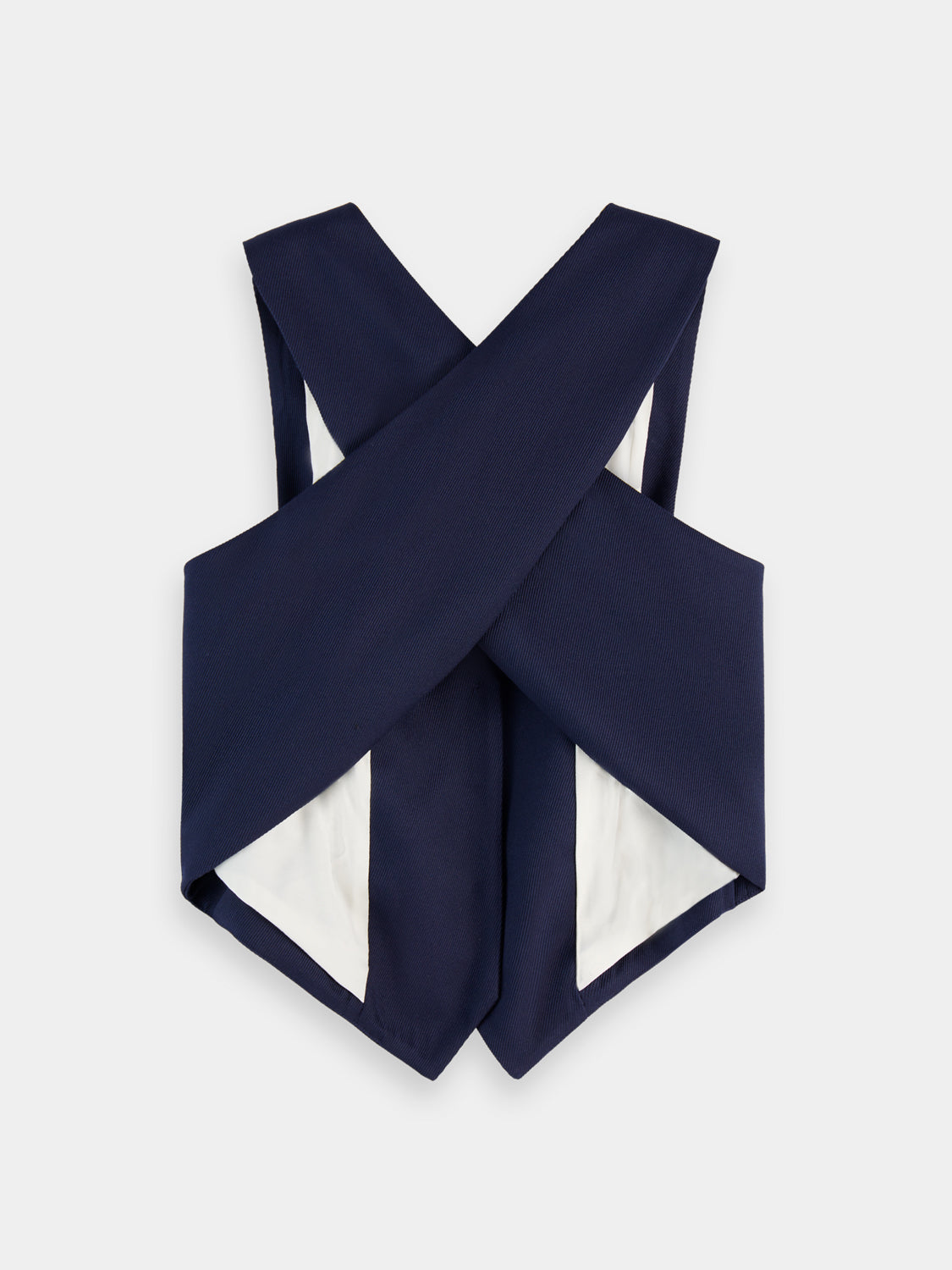 Cross back gabardine waistcoat - Scotch & Soda NZ