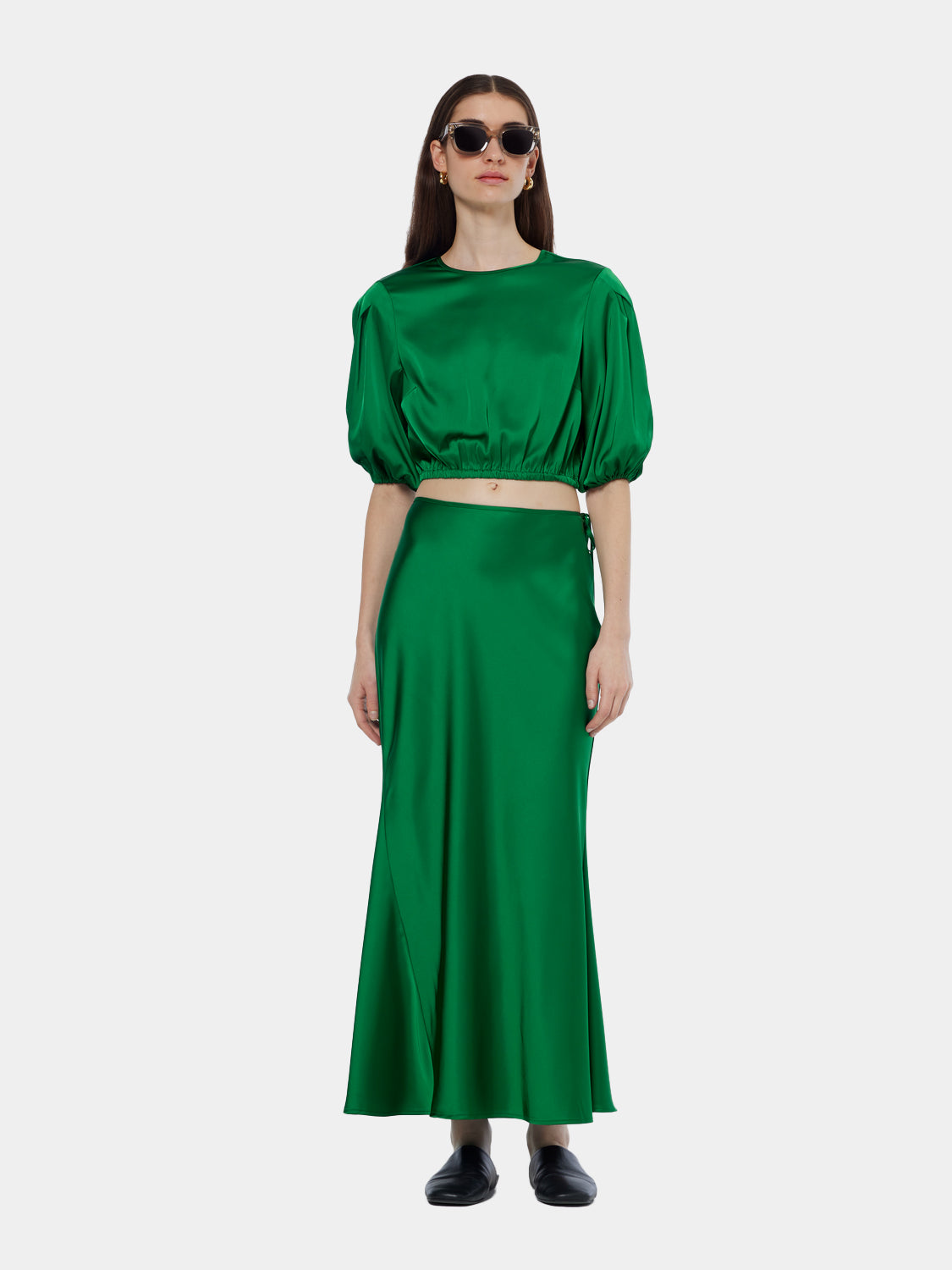 Midi bias skirt
