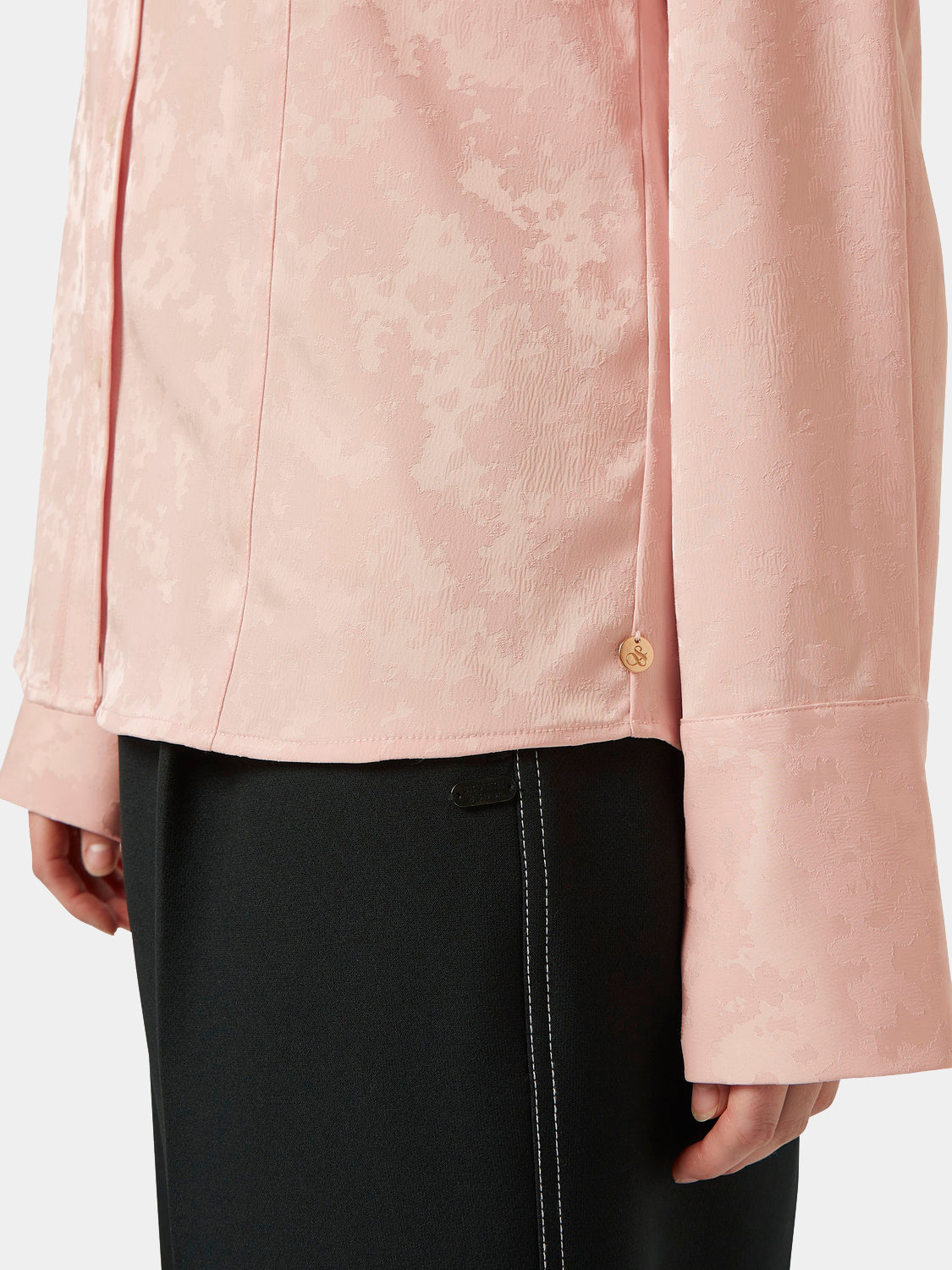 Satin jacquard shirt