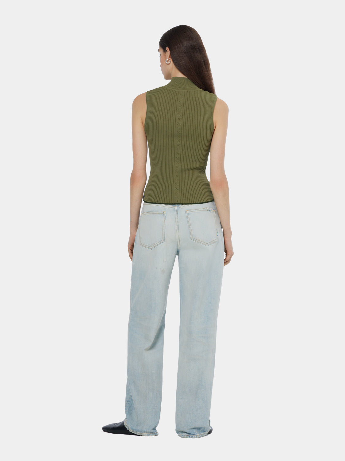 Ribbed knitted tank
