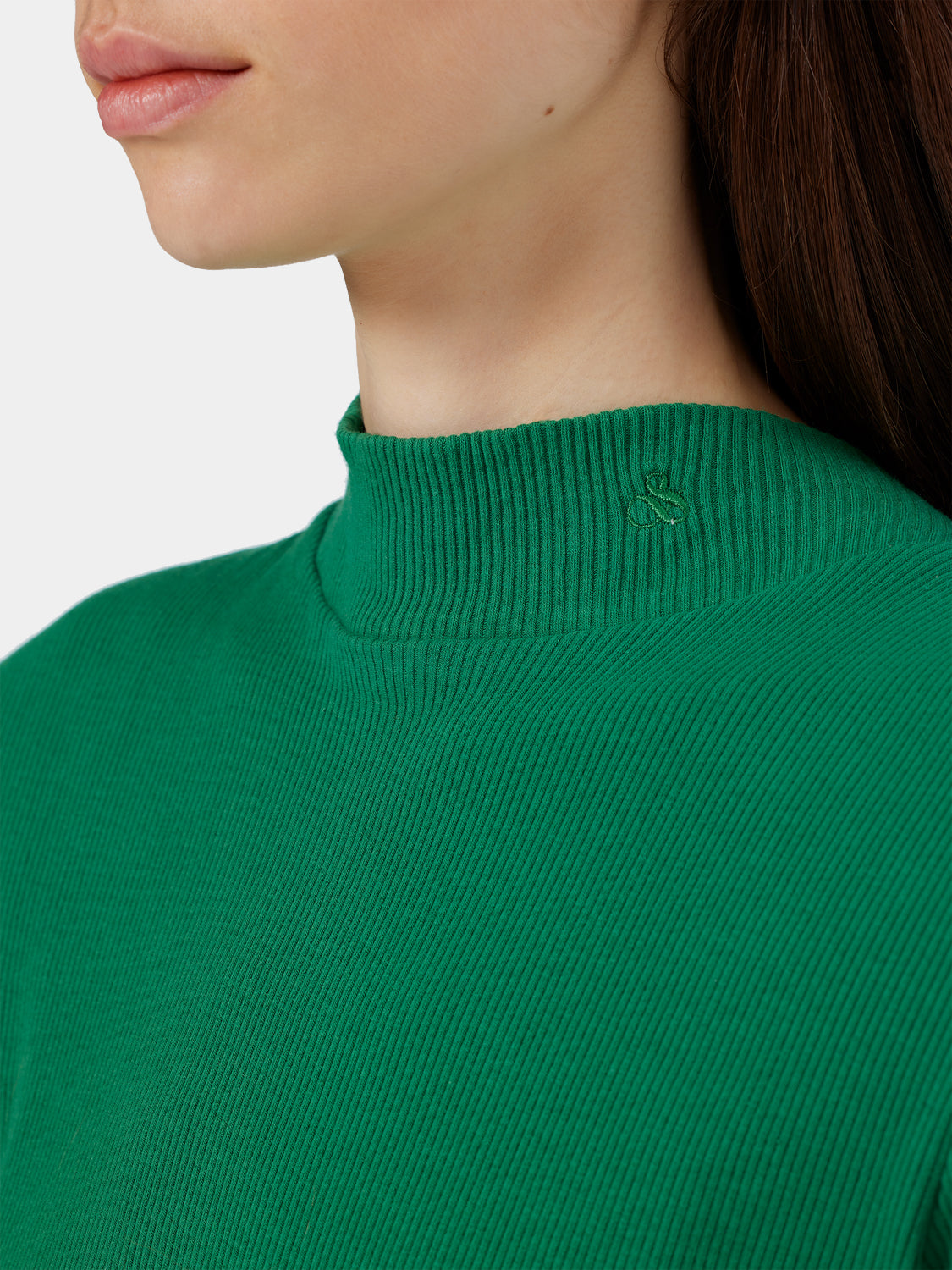 Mock neck ribbed top - Scotch & Soda NZ