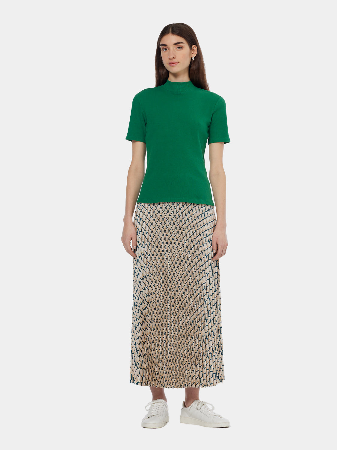 Mock neck ribbed top - Scotch & Soda NZ