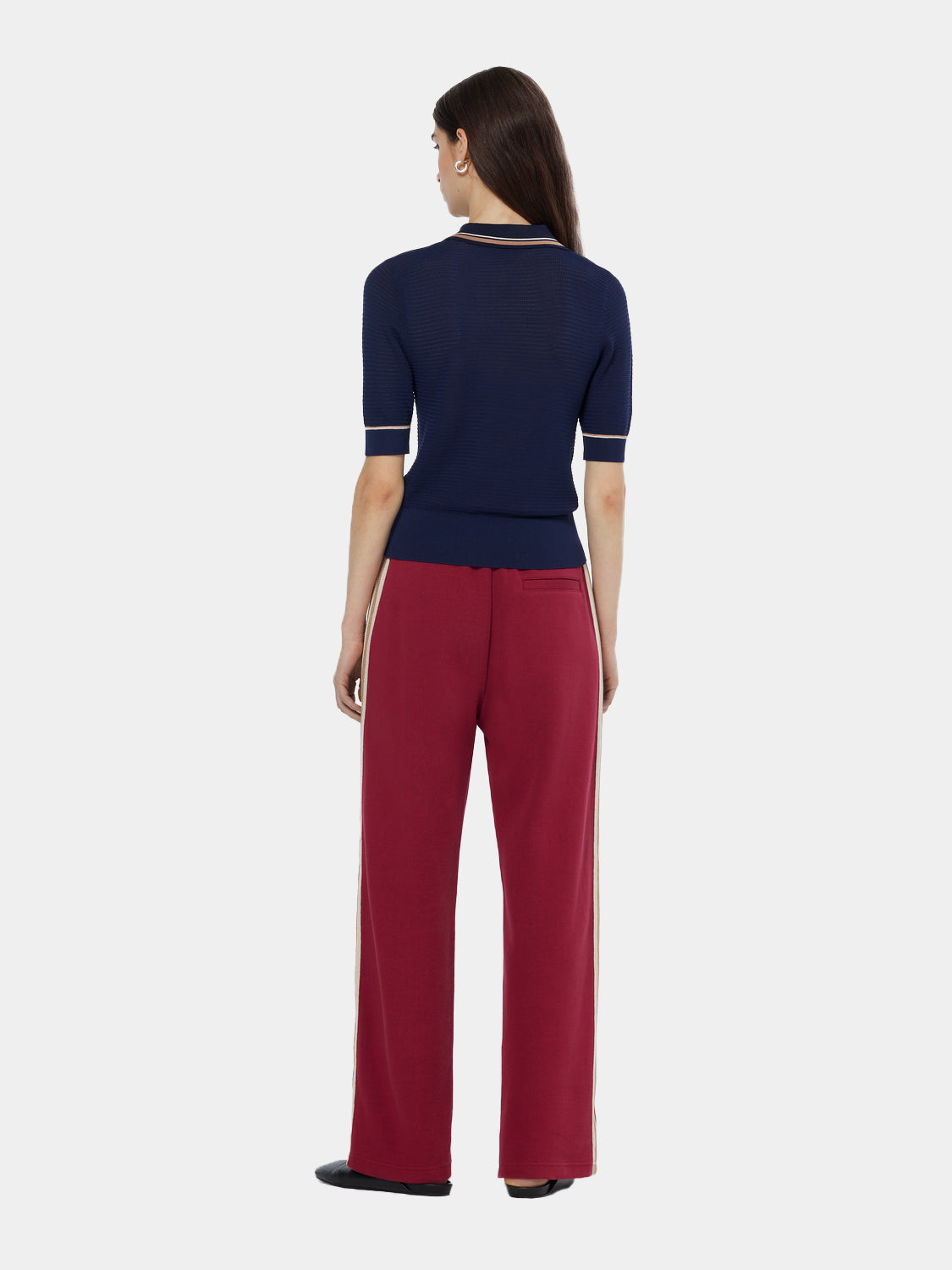 Pointelle collared knitted top - Scotch & Soda NZ