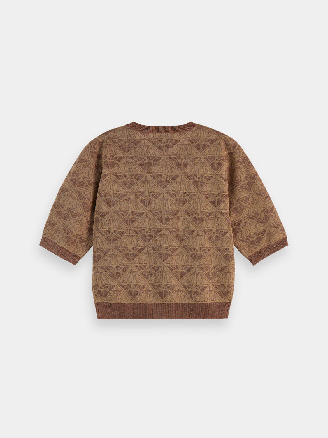 Monogram jacquard pullover - Scotch & Soda NZ
