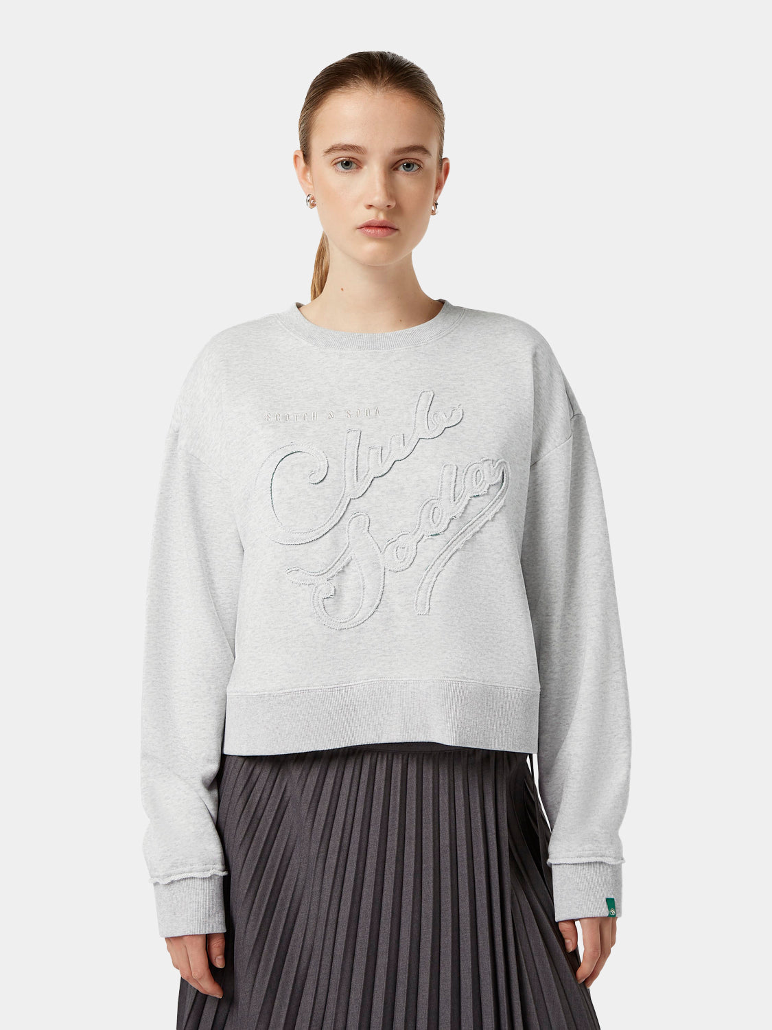 Applique artwork sweatshirt