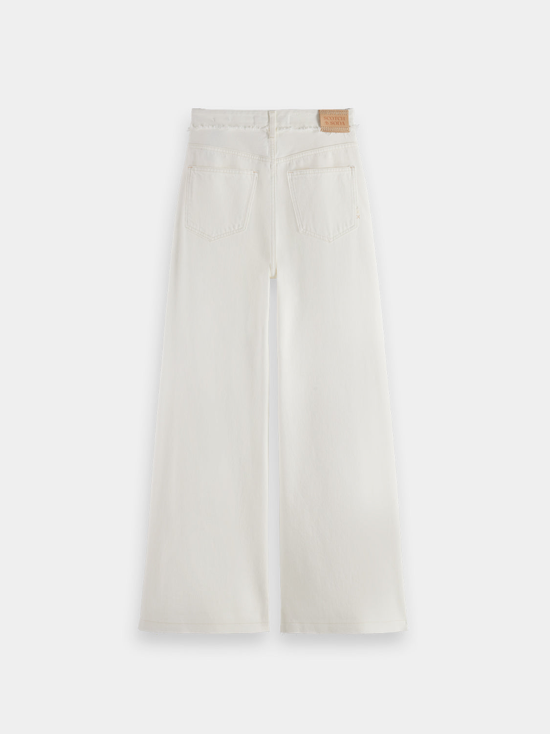 Dark blue Scotch & Soda Wave wide-fit denim jeans with relaxed fit and classic five-pocket design.