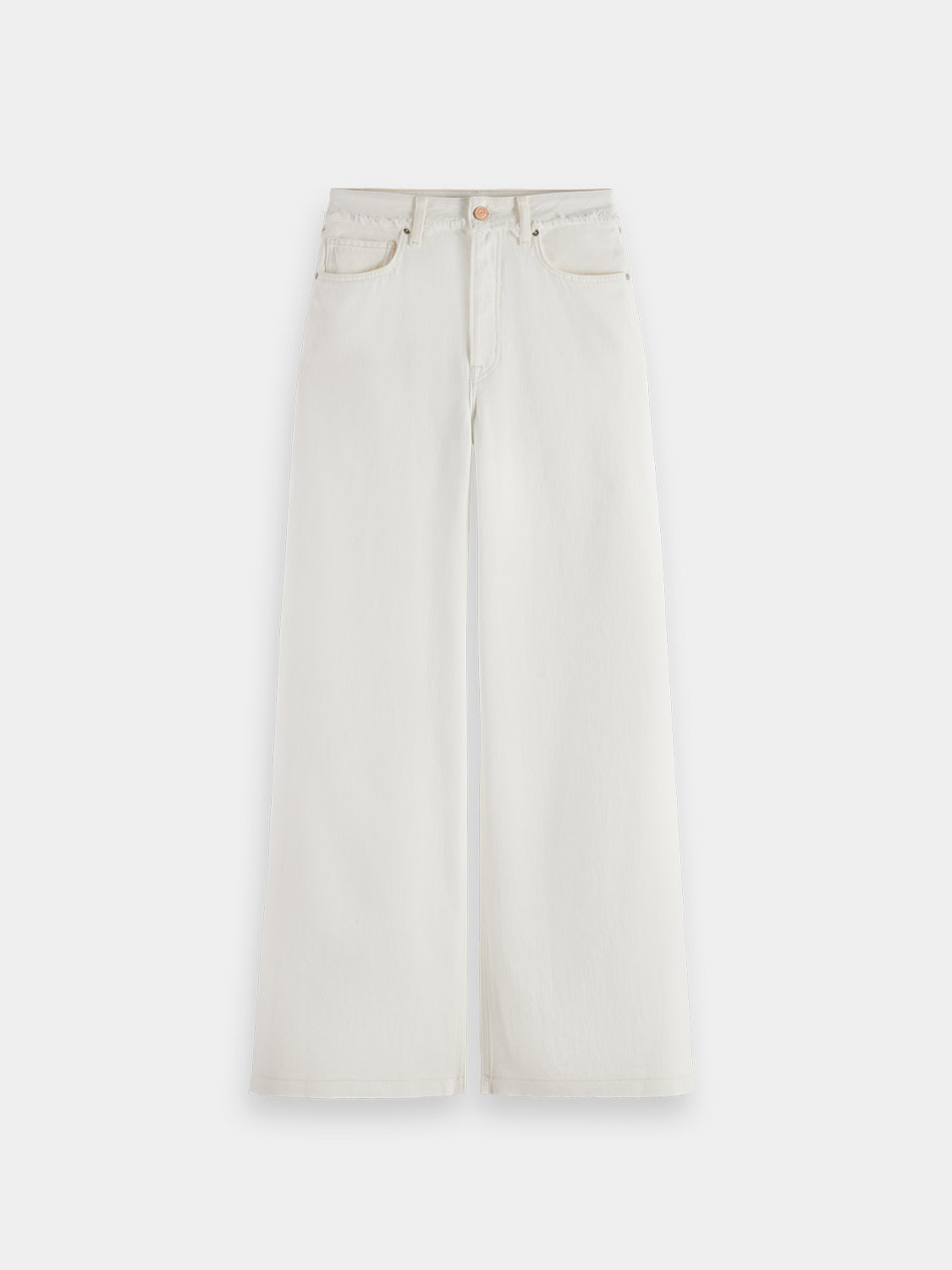 Wave wide-fit denim jeans by Scotch & Soda, featuring a relaxed fit and classic blue wash, shown on a model.