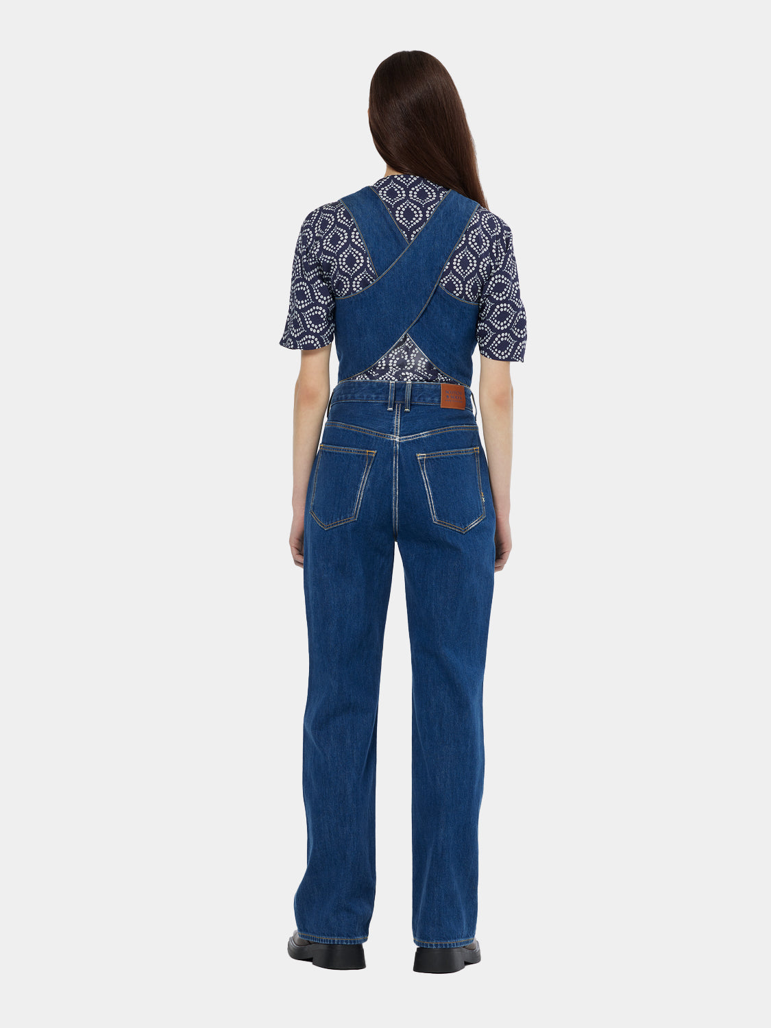 Fitted denim waistcoat
