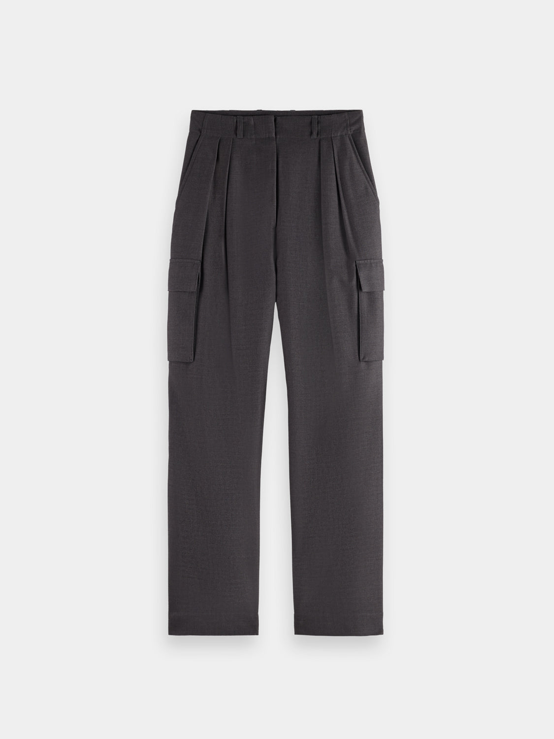 Faye tapered pants by Scotch & Soda in neutral fabric, featuring a slim fit and modern style.
