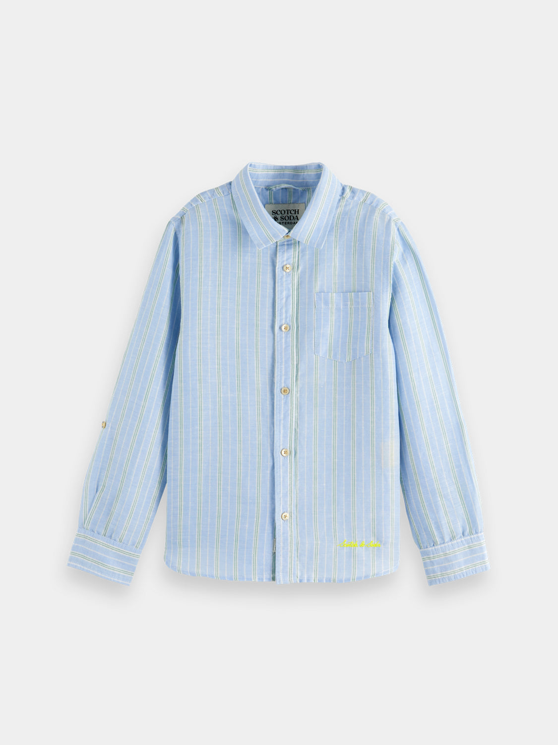 Kids - Yarn-dyed linen shirt