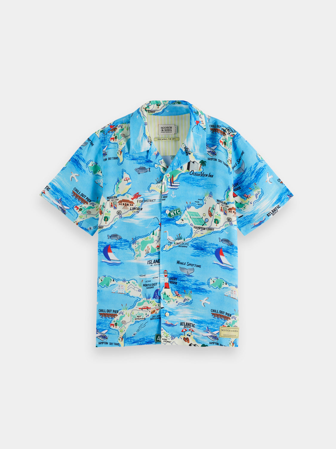 Kids - Printed viscose shirt - Scotch & Soda NZ