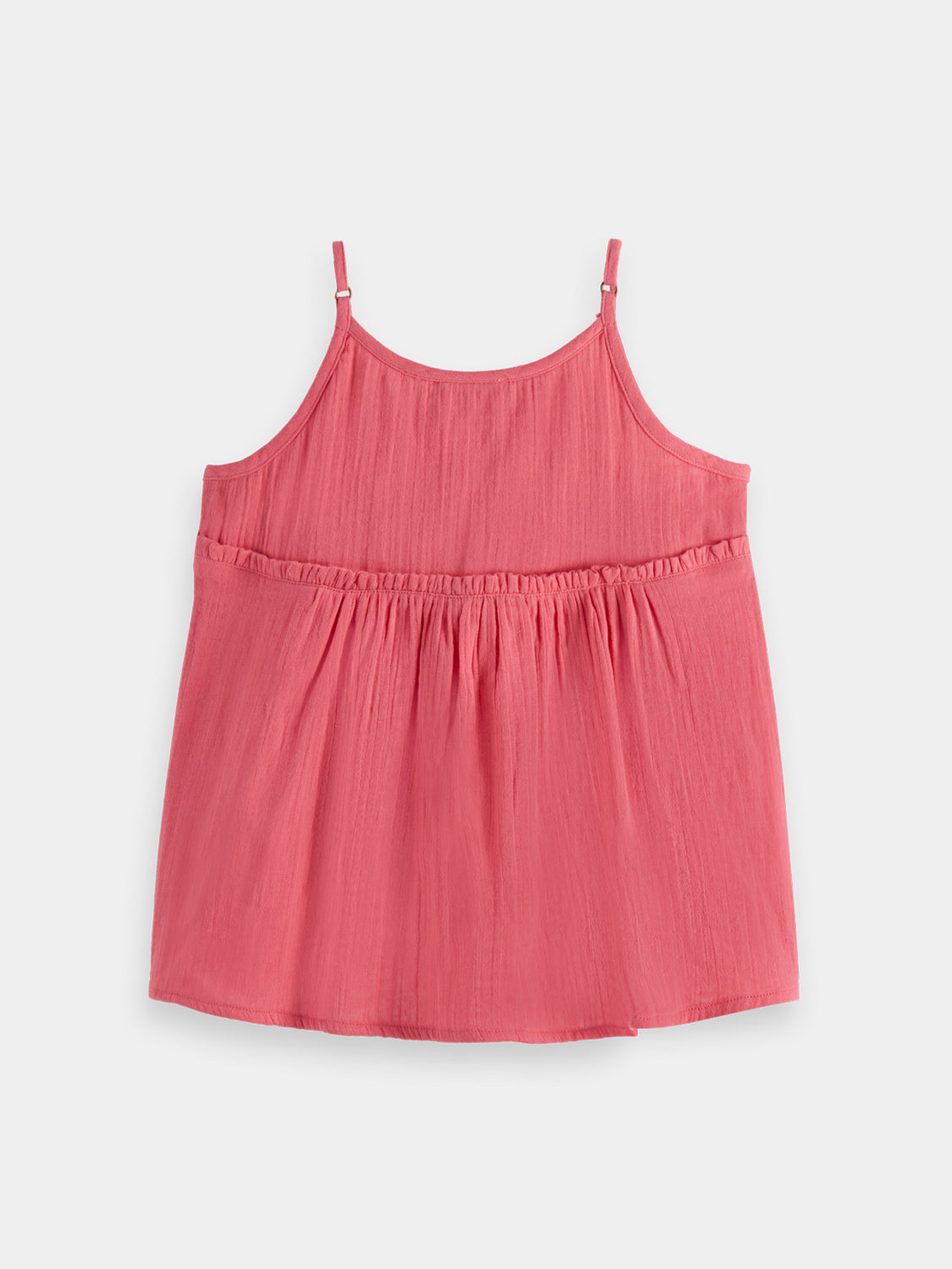 Kids' crinkle cotton tank top by Scotch & Soda, shown from the back with a relaxed fit and casual style.