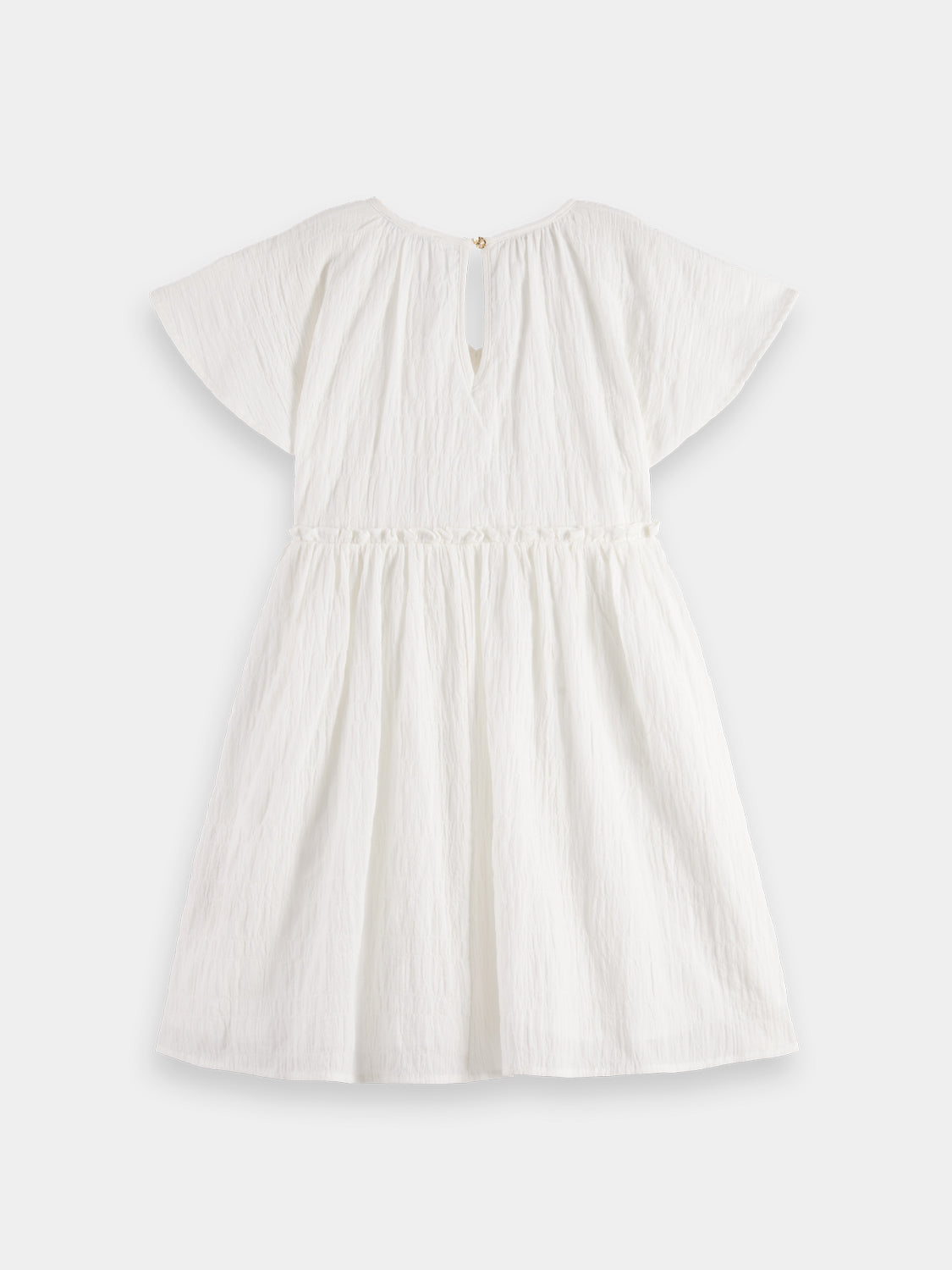 Kids - Textured cotton dress - Scotch & Soda NZ