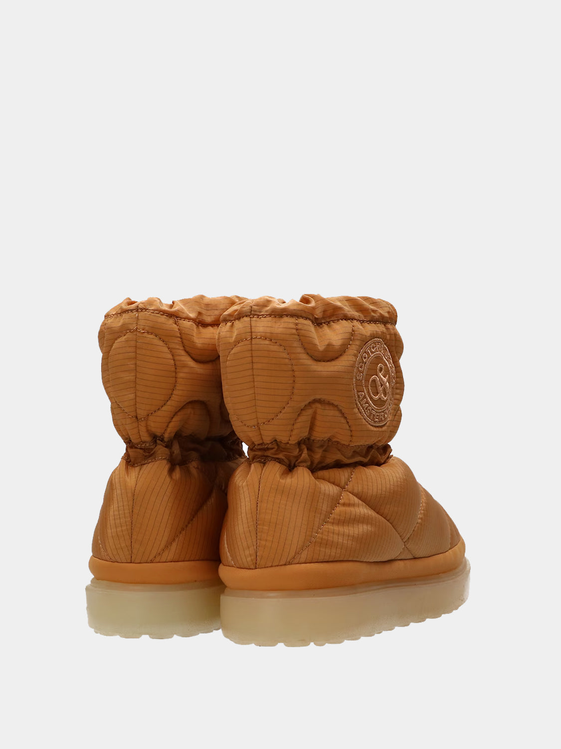 Black Joan boots by Scotch & Soda featuring stylish leather footwear with a sleek design.
