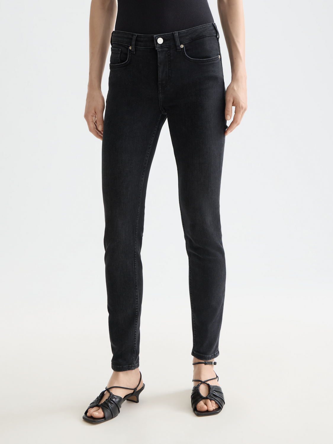 Scotch & Soda Bohemienne skinny-fit denim jeans featuring a classic five-pocket style and distressed detailing.