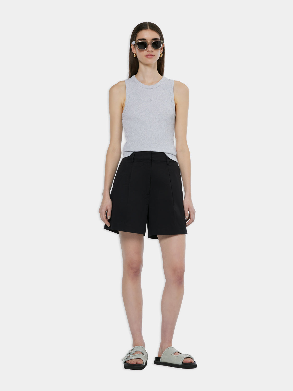 Ribbed racer tank