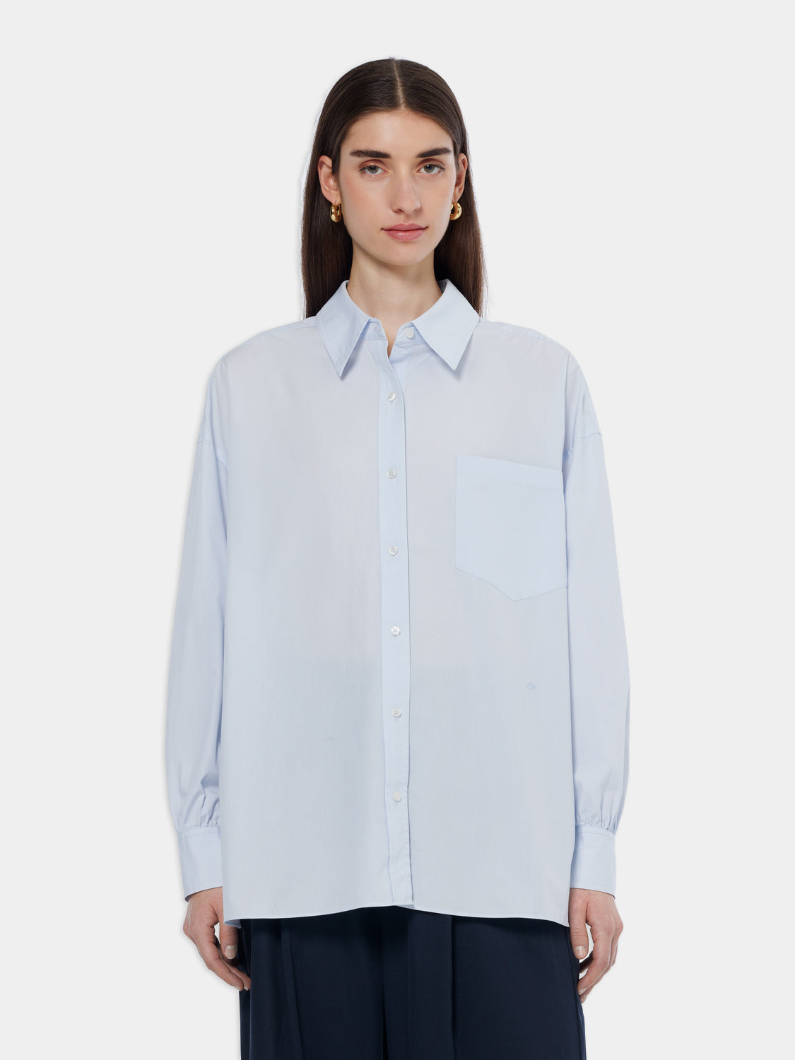 Girlfriend poplin shirt - Scotch & Soda NZ