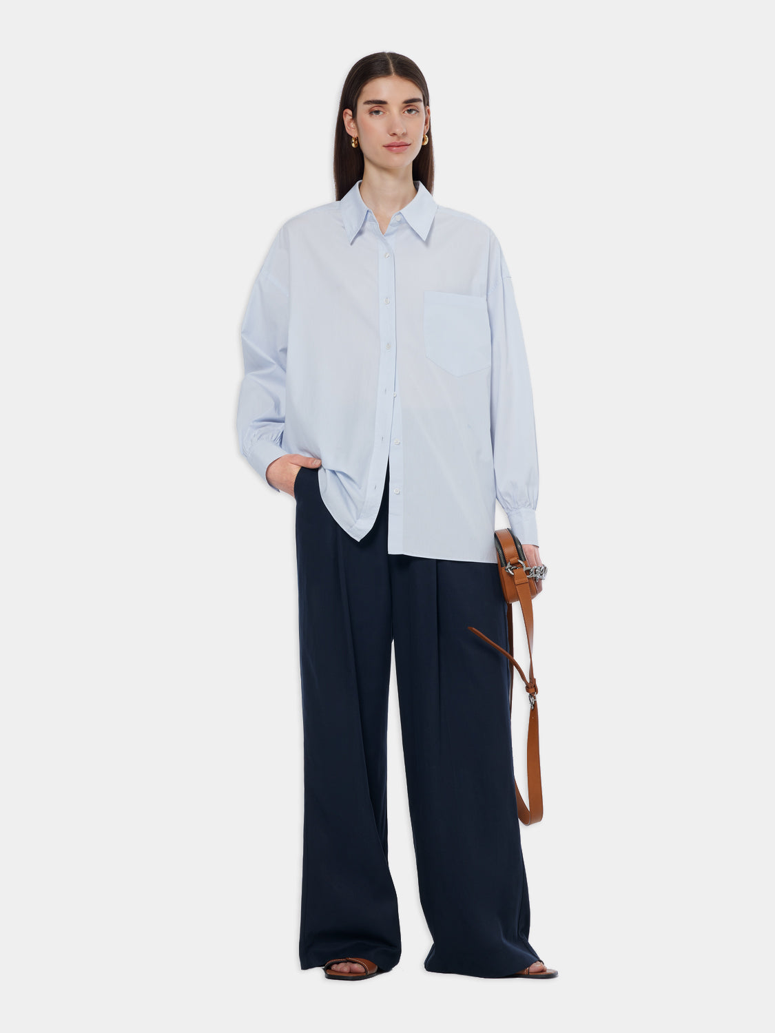 Girlfriend poplin shirt - Scotch & Soda NZ