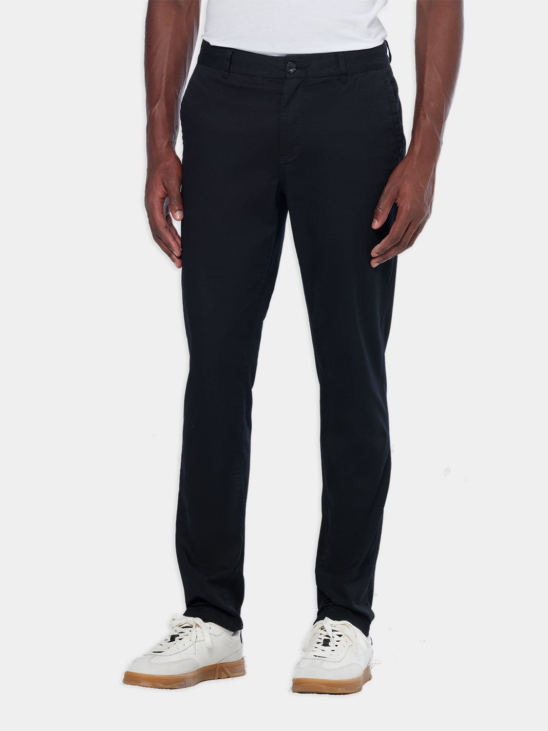 SCOTCH & SODA Mott super slim-fit chinos, men's pants in dark color, showcasing sleek tailored design and slim silhouette.