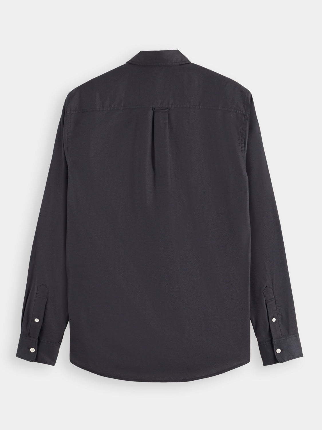 Long sleeve Oxford shirt by Scotch & Soda, featuring classic collar and button front in a dark fabric.