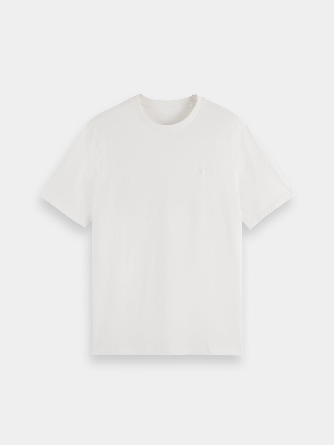 Scarlet Logo T-shirt from Scotch & Soda, short-sleeve tee with bold logo print on front, casual and stylish for everyday wear.