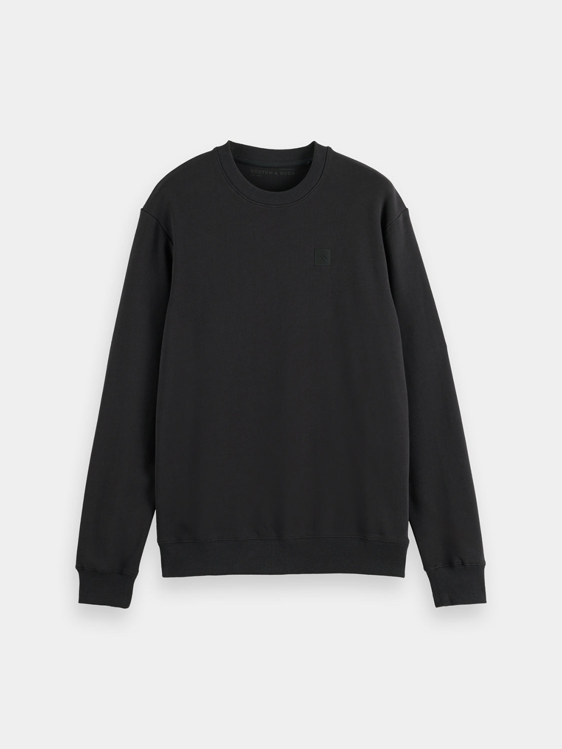 Gray Scotch & Soda logo sweatshirt featuring a bold front logo design and soft, comfortable fabric.