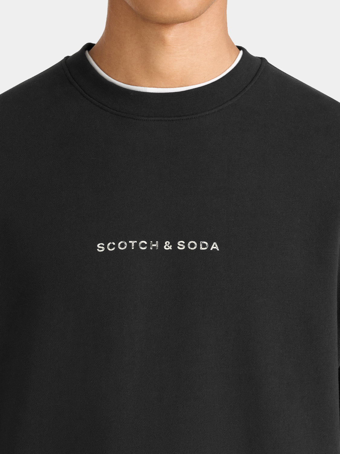 Scotch & Soda logo sweatshirt featuring a casual design with a front logo print and comfortable fabric.