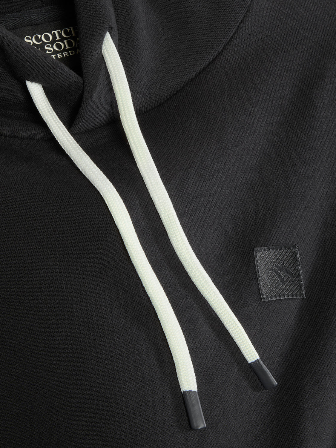 SCOTCH & SODA logo hoodie, casual sweat garment with brand logo on front, soft fabric, and comfortable fit.
