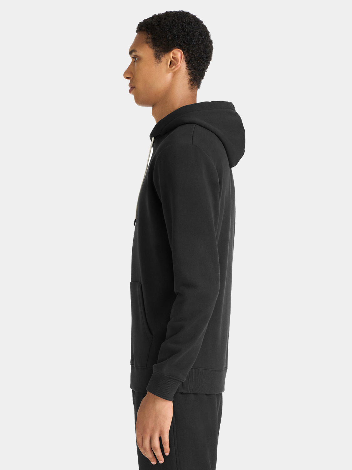 Scotch & Soda logo hoodie in dark color, featuring a front chest logo print, made of soft sweatshirt fabric.