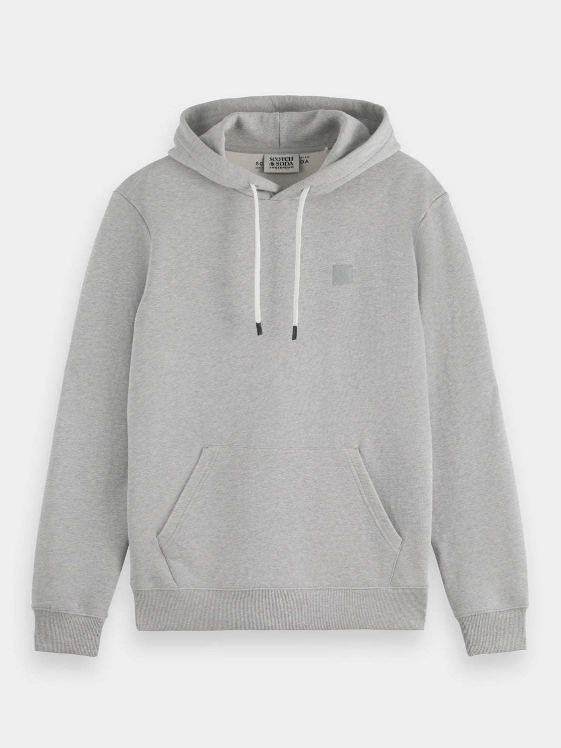 Scotch & Soda logo hoodie, black sweatshirt with front logo print, casual sweatshirts for men and women.